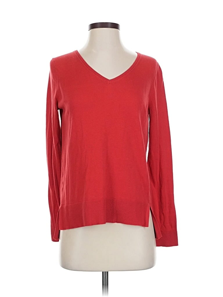 Pre-owned Ann Taylor Loft Pullover Sweater In Red
