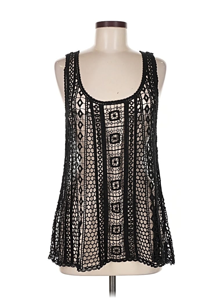 Pre-owned Ella Moss Sleeveless Blouse In Black