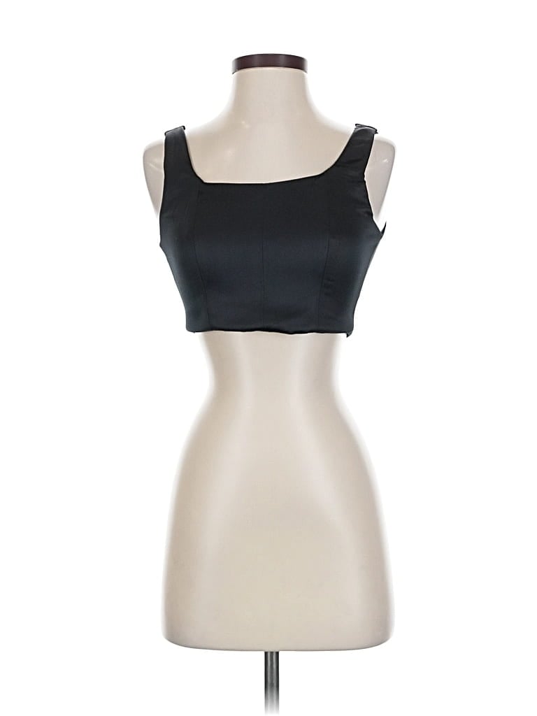 House Of Harlow 1960 Sleeveless Top Black Sweetheart Neckline Tops In Black