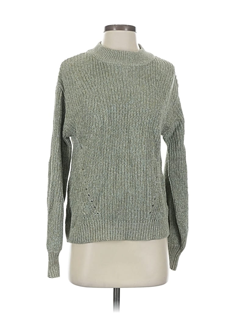 Pre-owned H&m Pullover Sweater In Green