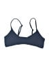 Love & Bikinis Solid Blue Black Swimsuit Top One size - photo 1