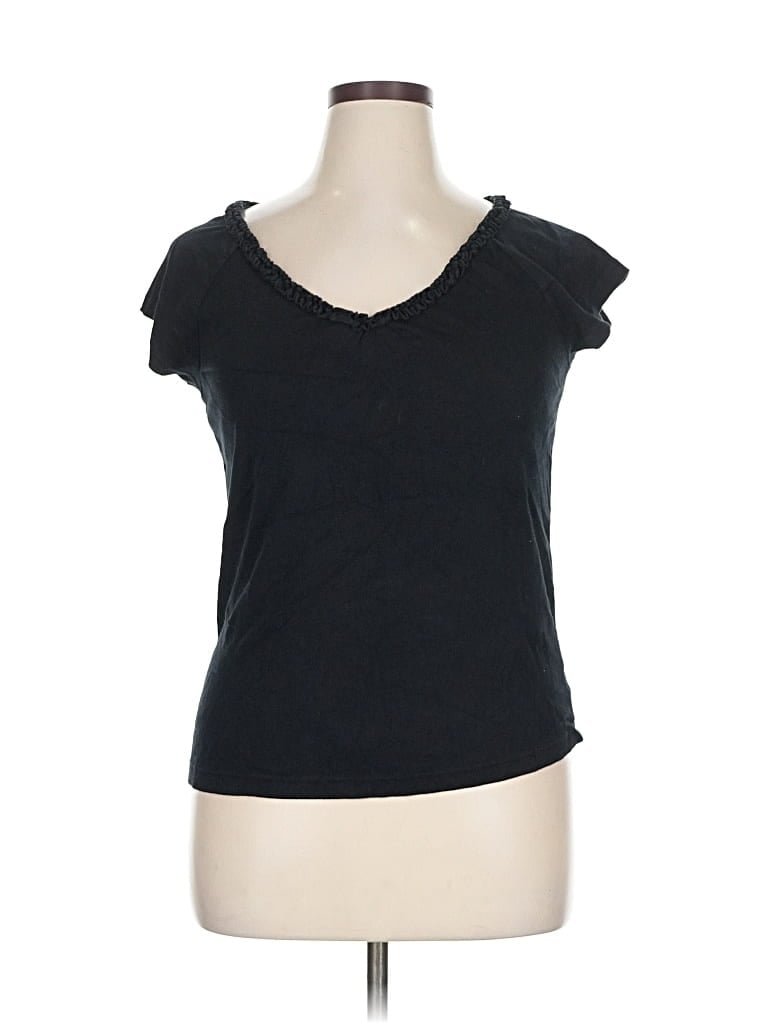 Pre-owned Fresh Produce Short Sleeve Top Black Sweetheart Neckline Tops