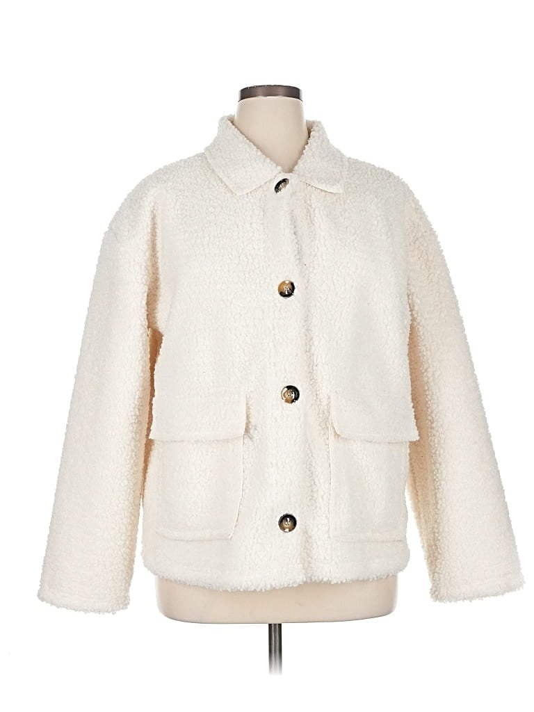 Pre-owned Sanctuary Faux Fur Jacket In White