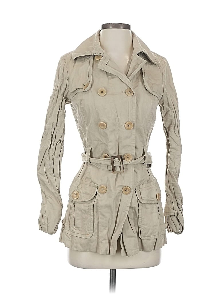 Pre-owned Vince Trenchcoat In Gray