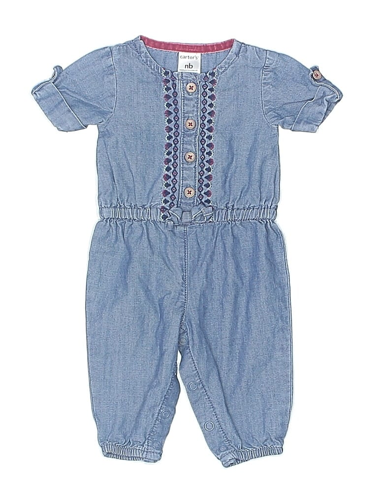 Pre-owned Carter's Babies' Short Sleeve Outfit In Blue