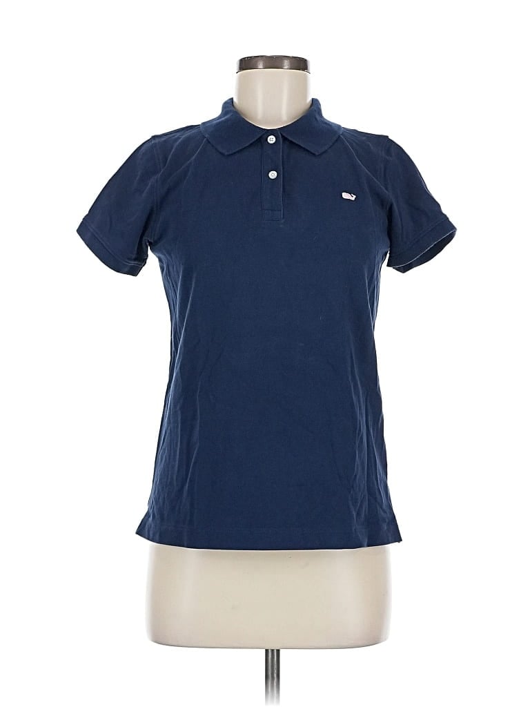 Pre-owned Vineyard Vines Short Sleeve Polo Shirt In Blue
