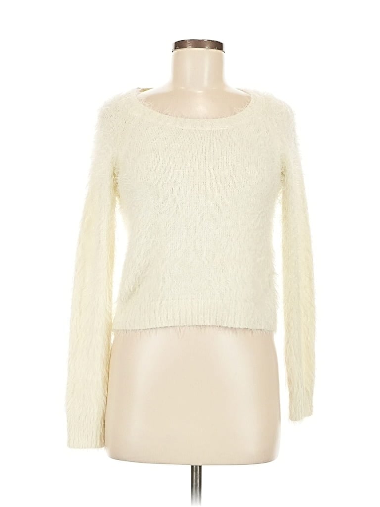 Pre-owned La Hearts Long Sleeve Top Ivory Boatneck Tops In White