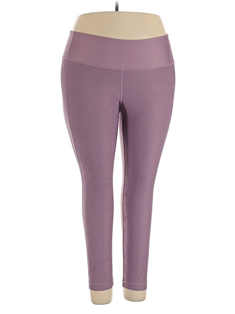Pre-owned Under Armour Active Pants In Purple
