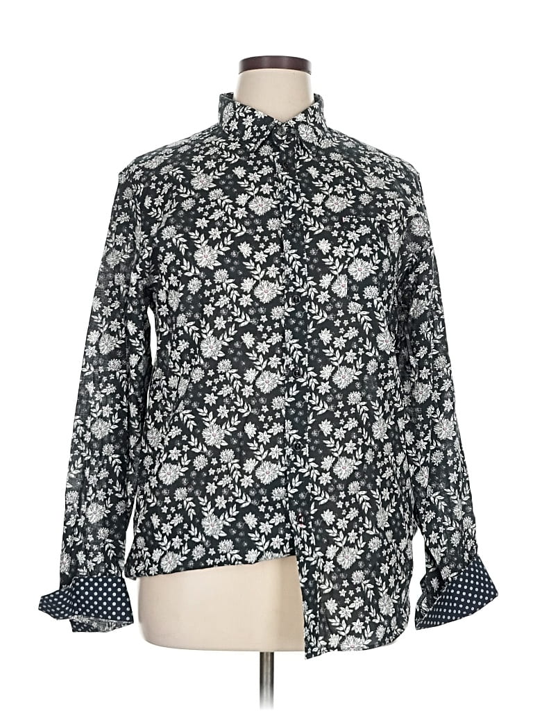 Pre-owned Ted Baker Long Sleeve Blouse In Black