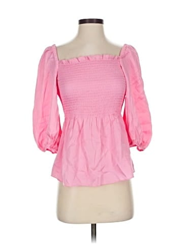 Trina Turk 3/4 Sleeve Silk Top (view 1)