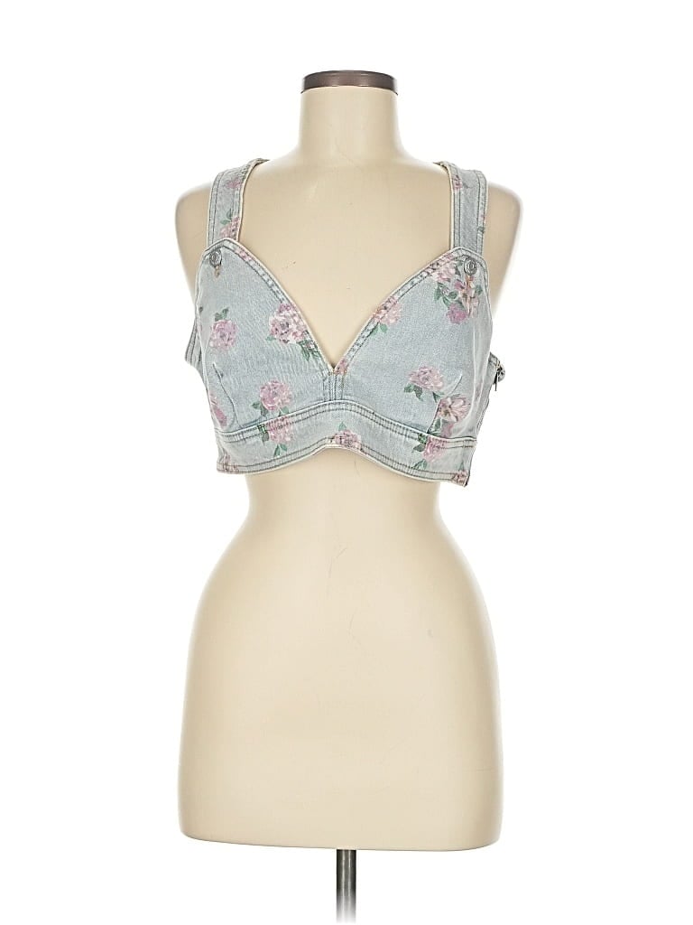 Pre-owned Wild Fable Sleeveless Blouse In Blue