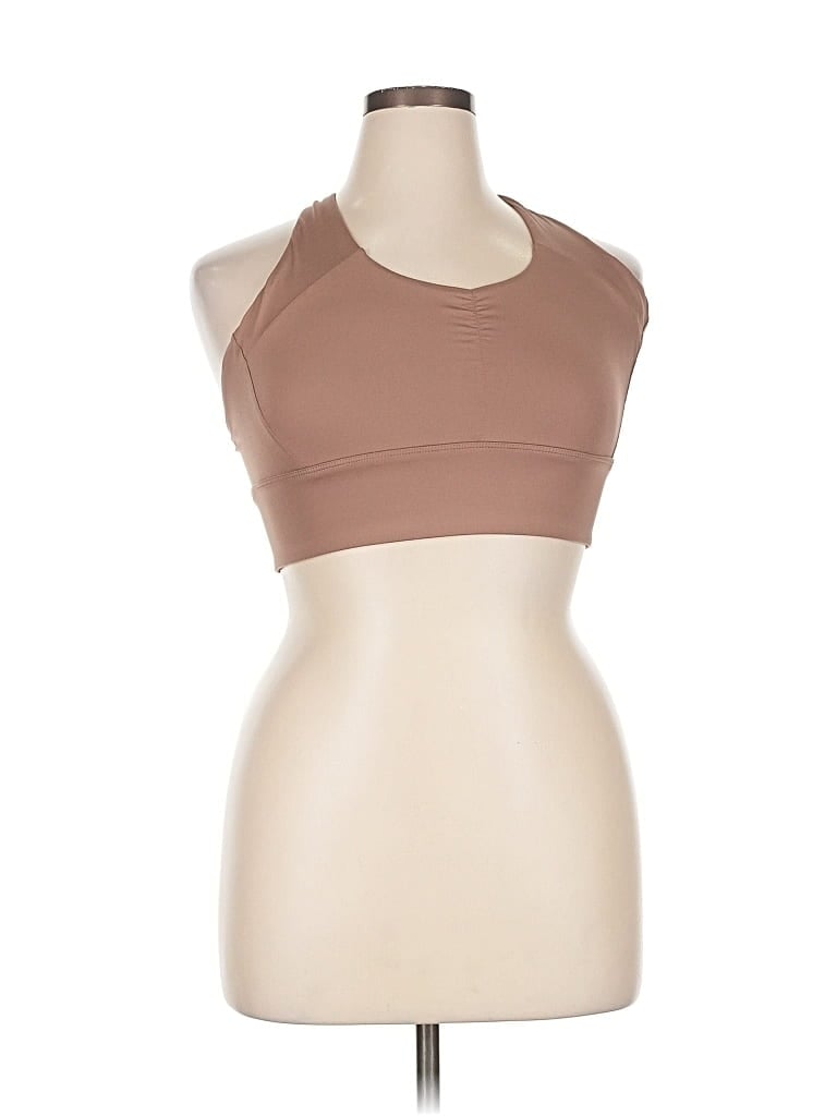 Pre-owned Handful Tank Top Brown Halter Neckline Tops