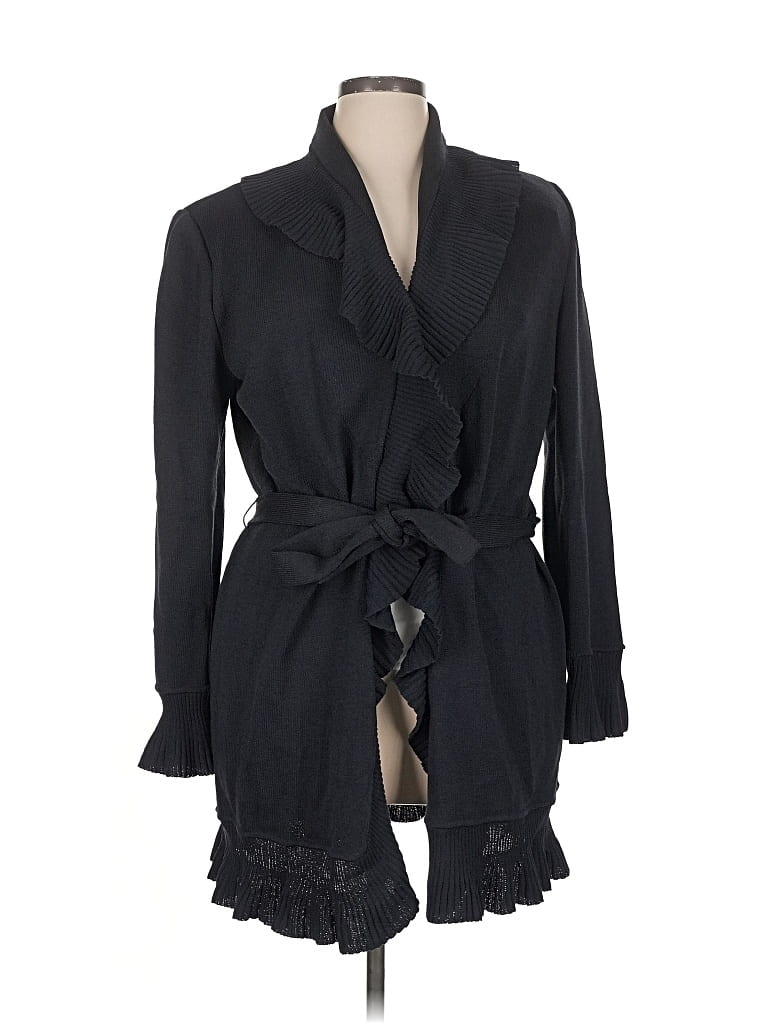 Pre-owned St John Cardigan Sweater In Black