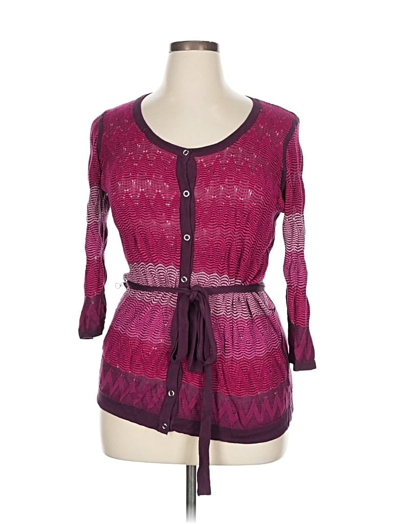 NEIMAN MARCUS Pre-owned 3/4 Sleeve Blouse In Burgundy