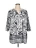 Catherines Silver 3/4 Sleeve Blouse Size 0X - photo 1