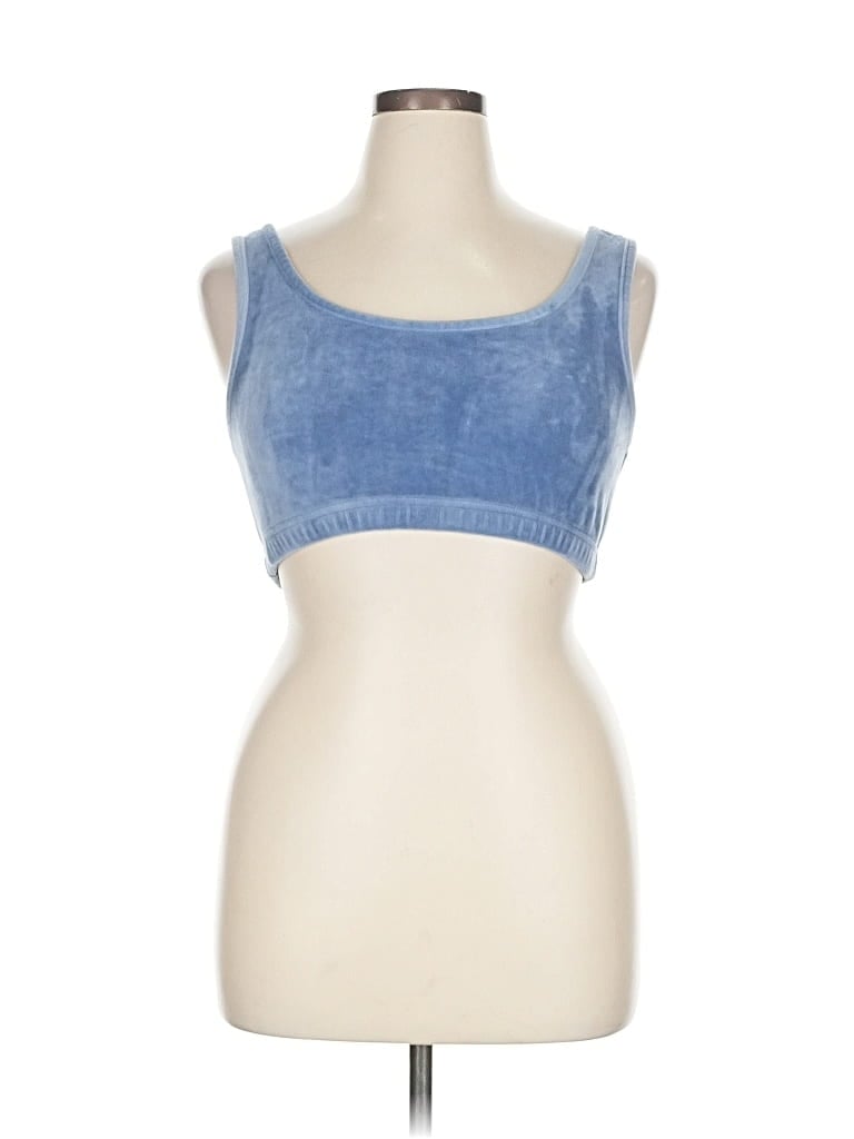 Pre-owned Love Streak Tank Top Blue Strapless Neckline Tops