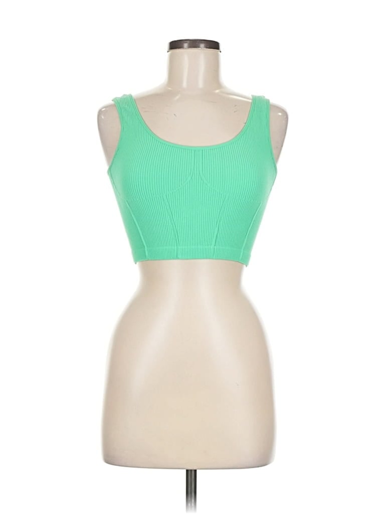 Pre-owned By Together Tank Top Green Strapless Neckline Tops