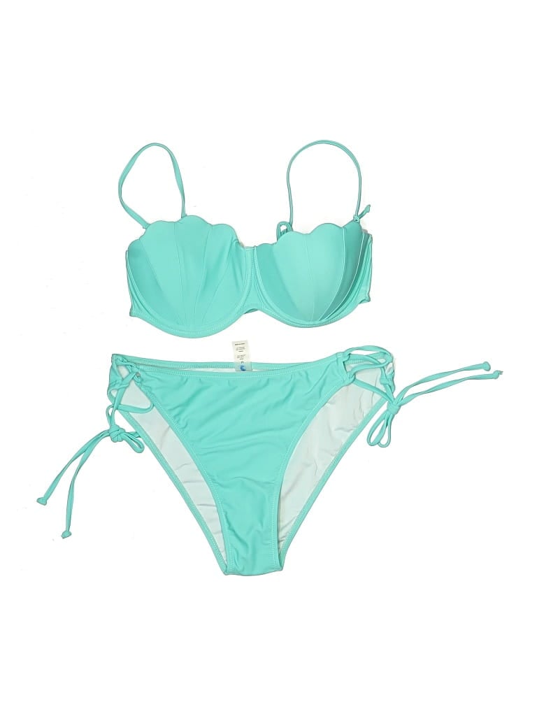 Pre-owned Assorted Brands Two Piece Swimsuit In Blue