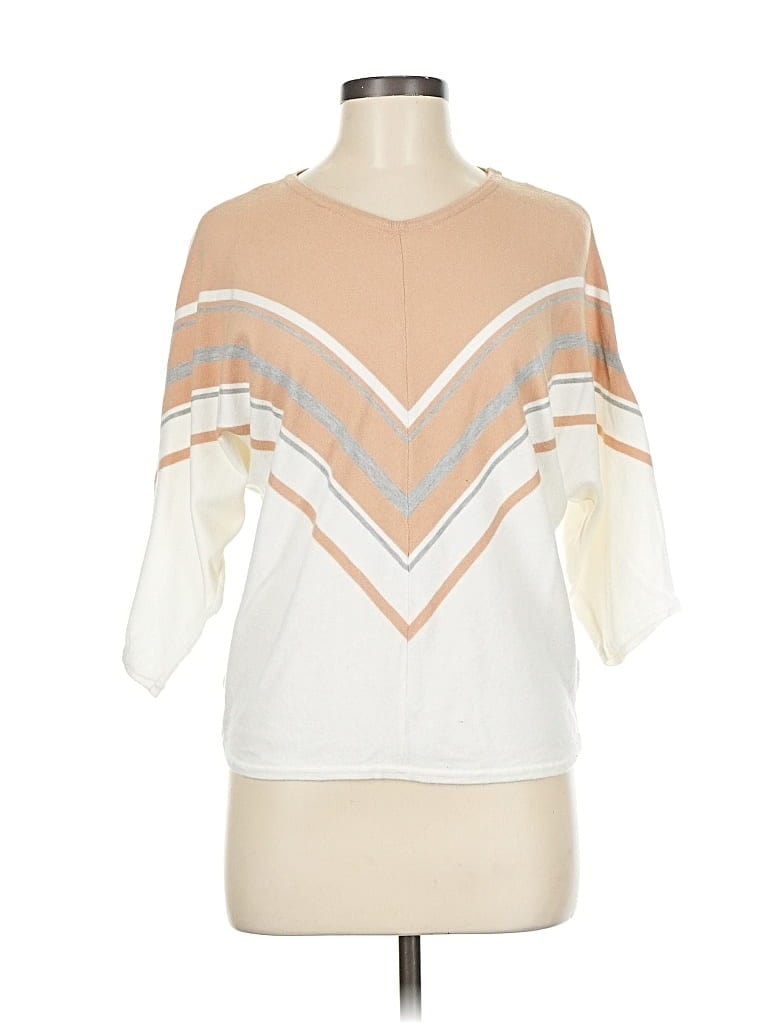 Pre-owned M Magaschoni Cardigan Sweater In White