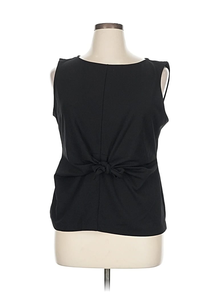 Pre-owned Ann Taylor Factory Sleeveless Blouse In Black