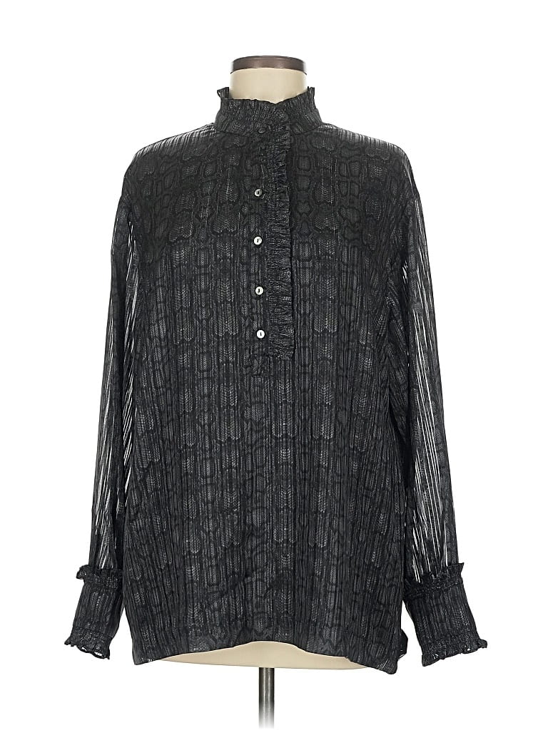 Click to view more detailed imagery on our partner's website Pre-owned Birgitte Herskind Long Sleeve Blouse In Black