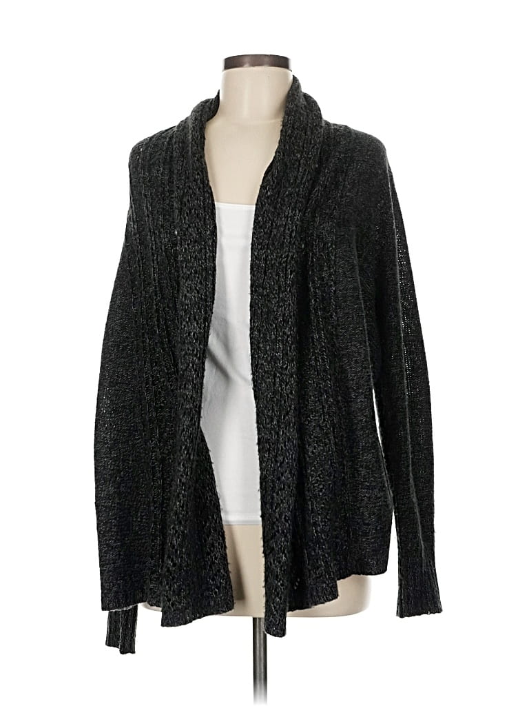 Pre-owned Karen Scott Cardigan Sweater In Black