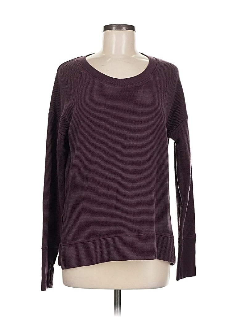 Pre-owned Athleta Pullover Sweater In Burgundy