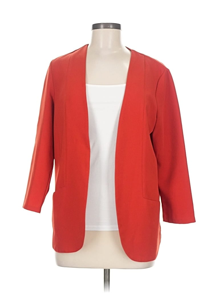 Pre-owned Harlowe & Graham Blazer Jacket In Red