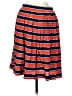 J.Crew 100% Silk Stripes Red Silk Skirt Size 6 - photo 2
