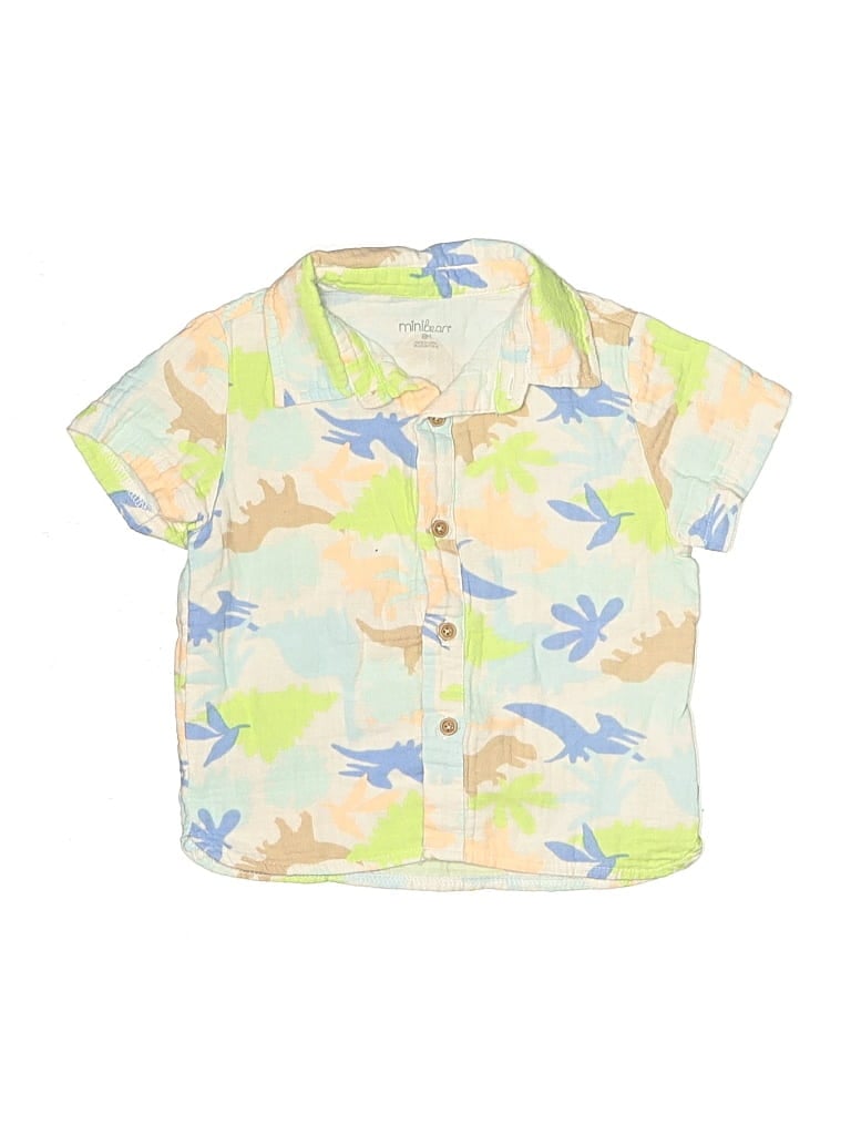 Click to view more detailed imagery on our partner's website Pre-owned Mini Boden Kids' Short Sleeve Button Down Shirt In Yellow