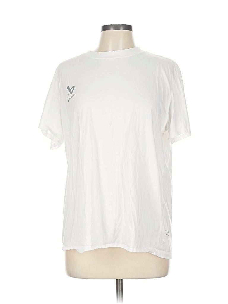Pre-owned Lululemon Athletica Short Sleeve T-shirt In White