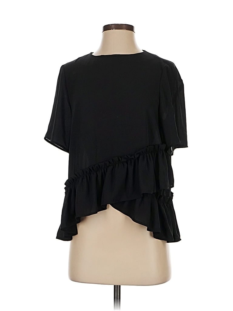 ASOS DESIGN Pre-owned Short Sleeve Blouse In Black