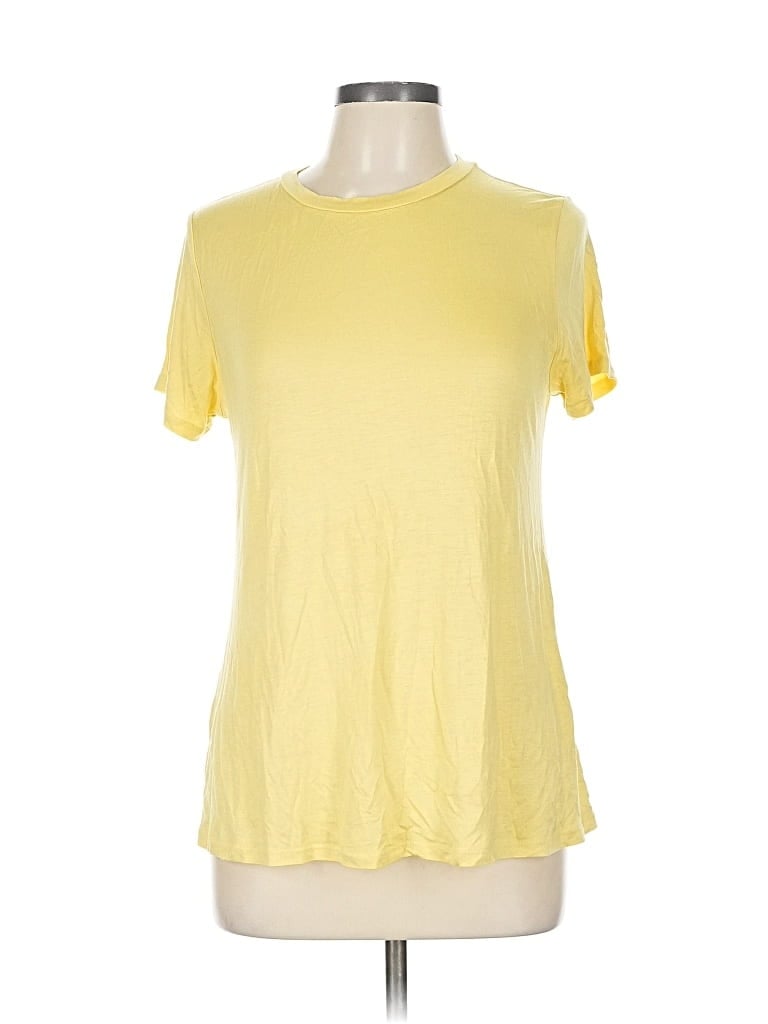 ACTIVE BASIC Pre-owned Short Sleeve Top Yellow Crew Neck Tops