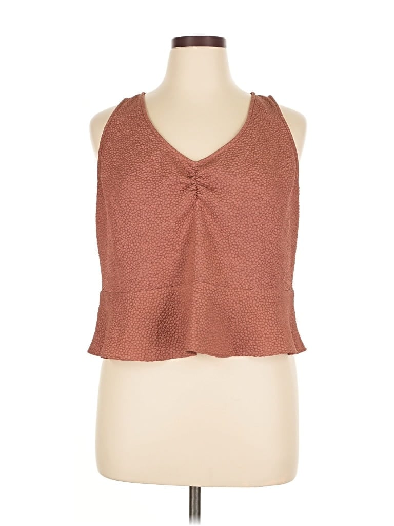 EXPRESS Pre-owned Tank Top Brown Halter Neckline Tops