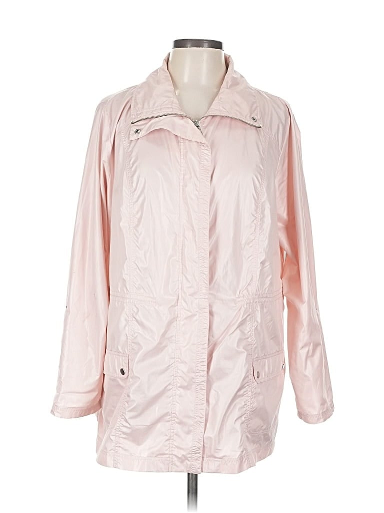 Pre-owned Zenergy By Chico's Raincoat In Pink