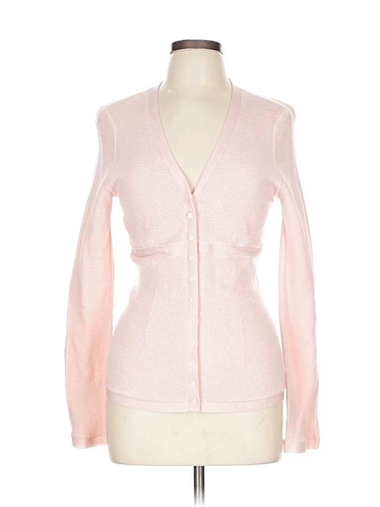Pre-owned Tse Long Sleeve Top Pink Plunge Neckline Tops