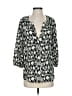 Joie 100% Silk Silver 3/4 Sleeve Silk Top Size XS - photo 1