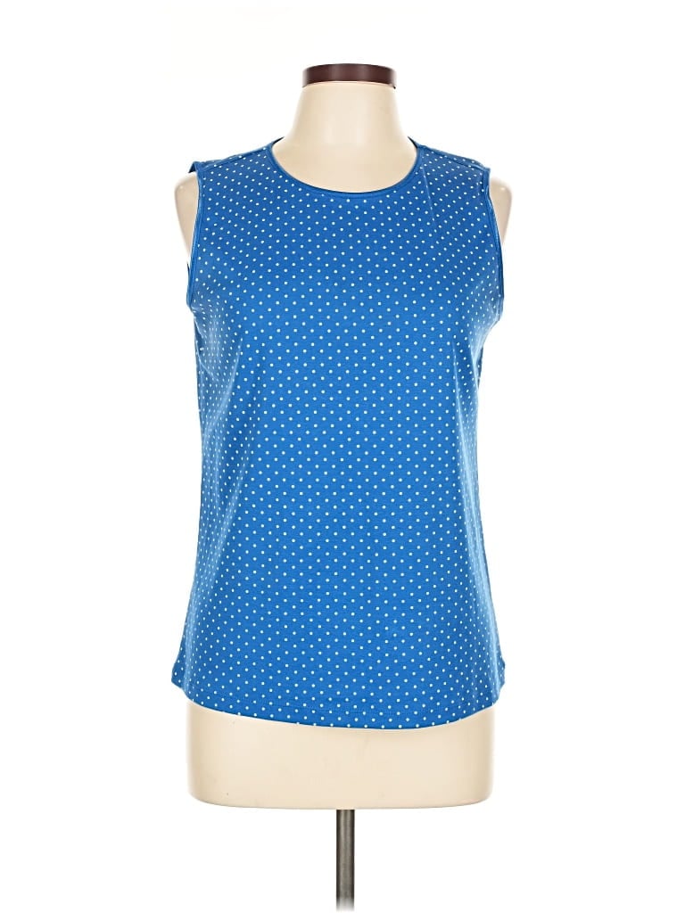 Pre-owned Christopher & Banks Sleeveless T-shirt In Blue