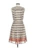 Halogen 100% Polyester Print Ivory Casual Dress Size 6 - photo 2
