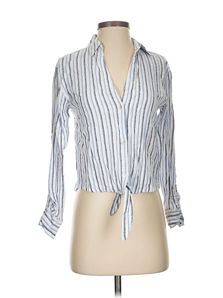 Pre-owned Calypso St Barth 3/4 Sleeve Blouse In Blue