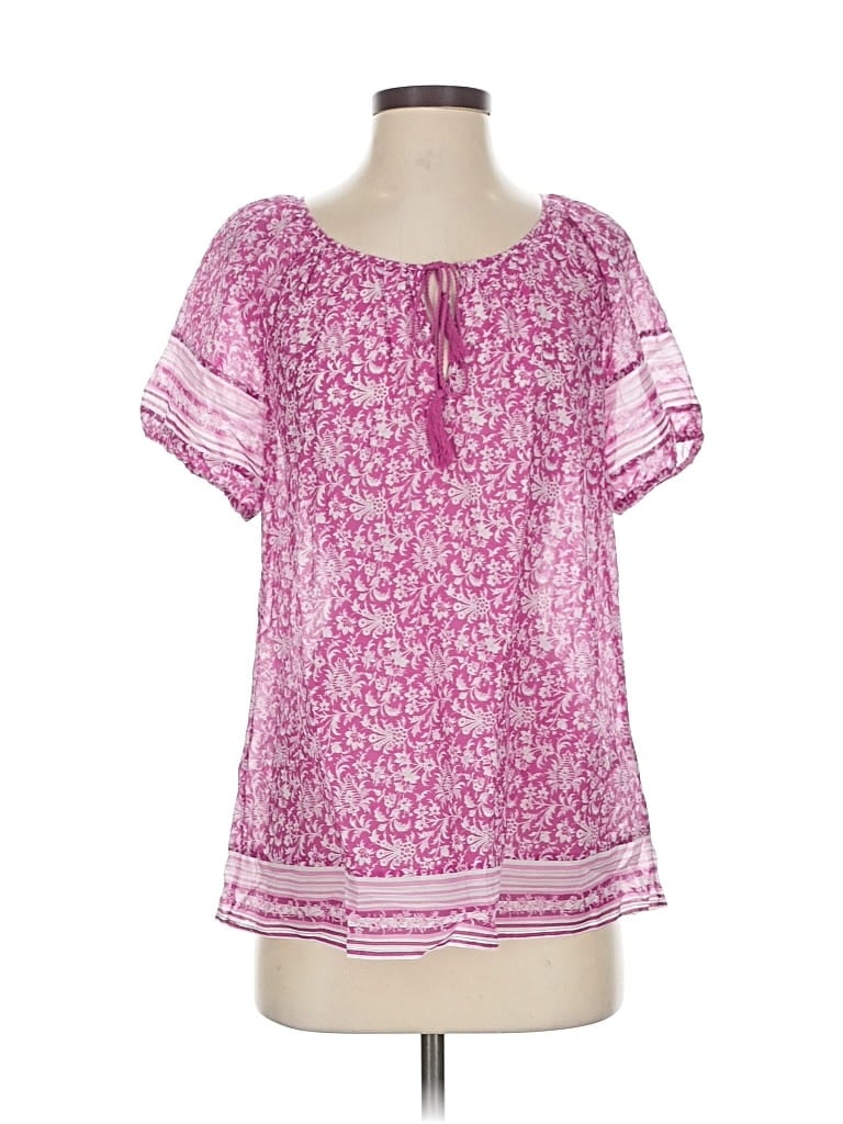 Click to view more detailed imagery on our partner's website Pre-owned Joie Short Sleeve Blouse In Pink