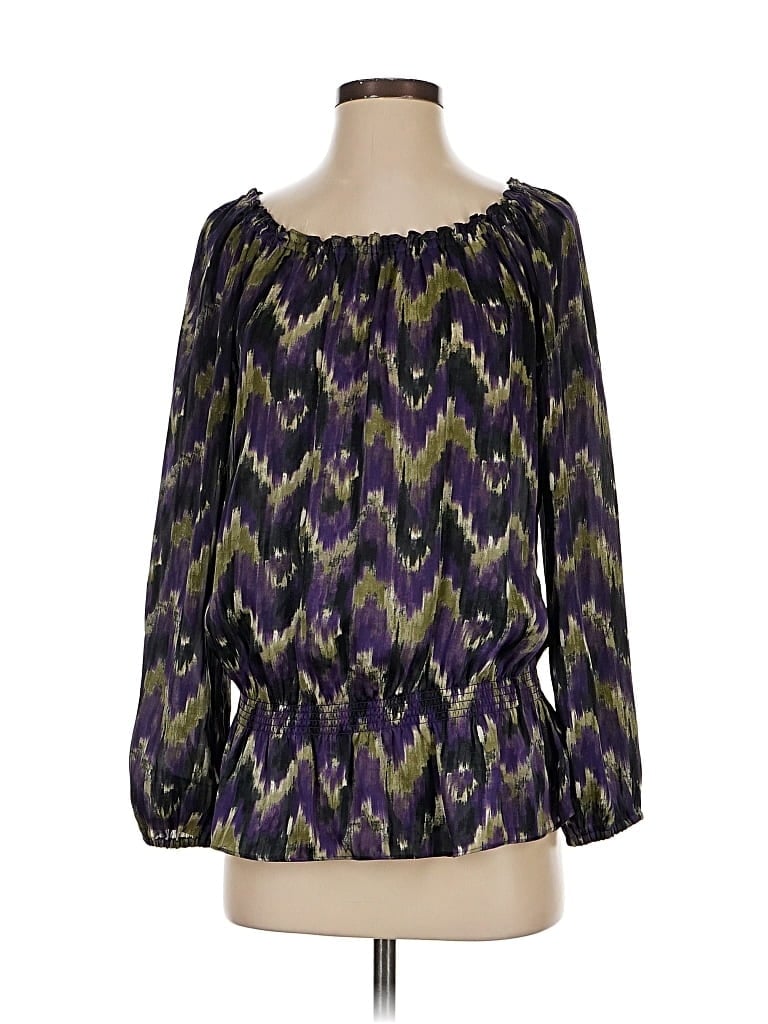 Pre-owned Michael Michael Kors 3/4 Sleeve Blouse In Purple
