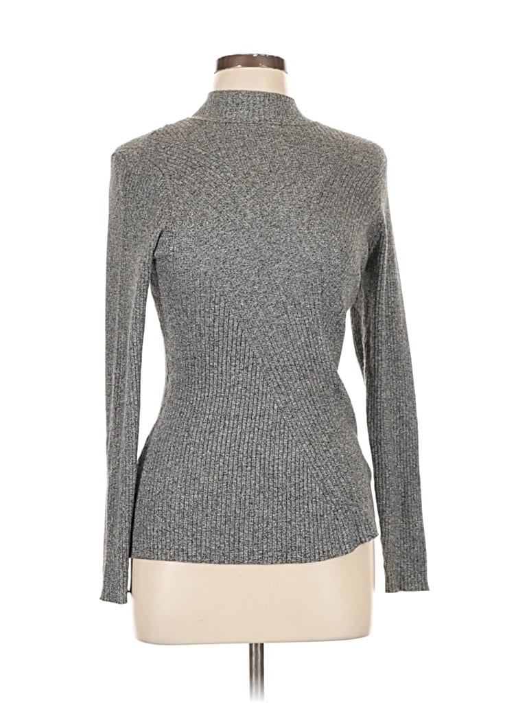 Pre-owned H&m Turtleneck Sweater In Gray