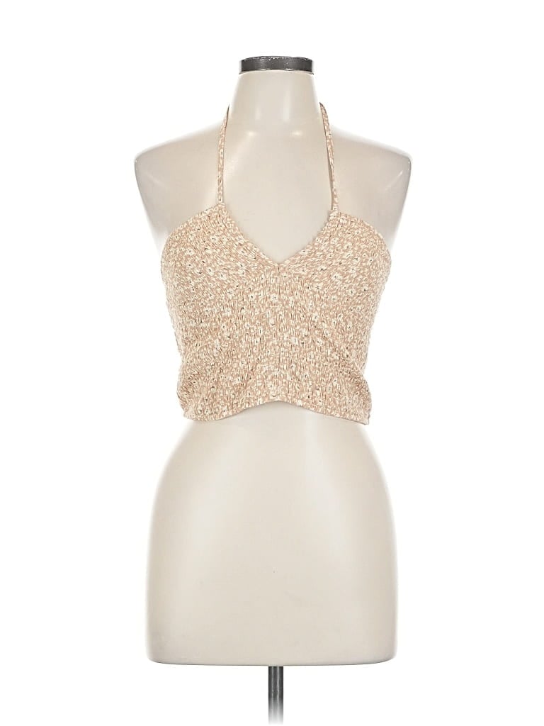 Pre-owned Torrid Tank Top Gold Halter Neckline Tops