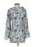 Tolani 100% Silk Teal 3/4 Sleeve Silk Top Size XS - photo 2