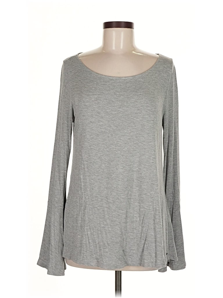 Pre-owned Tahari Long Sleeve T-shirt In Gray