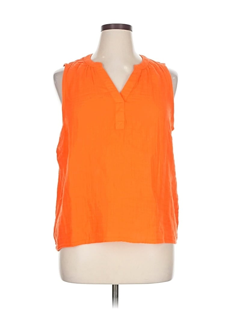 Pre-owned Sonoma Goods For Life Sleeveless Blouse In Orange
