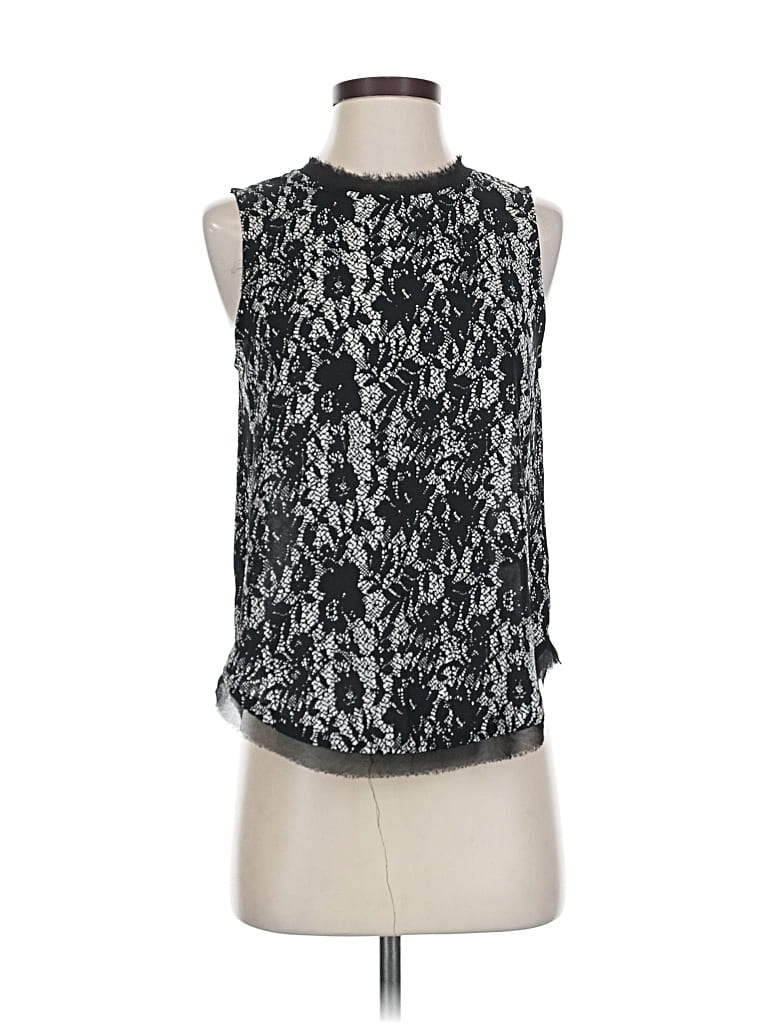 Pre-owned Who What Wear Sleeveless Blouse In Black