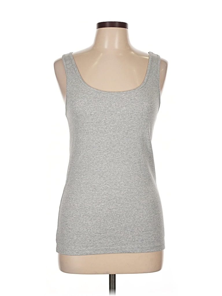 Pre-owned Gap Tank Top Silver Strapless Neckline Tops
