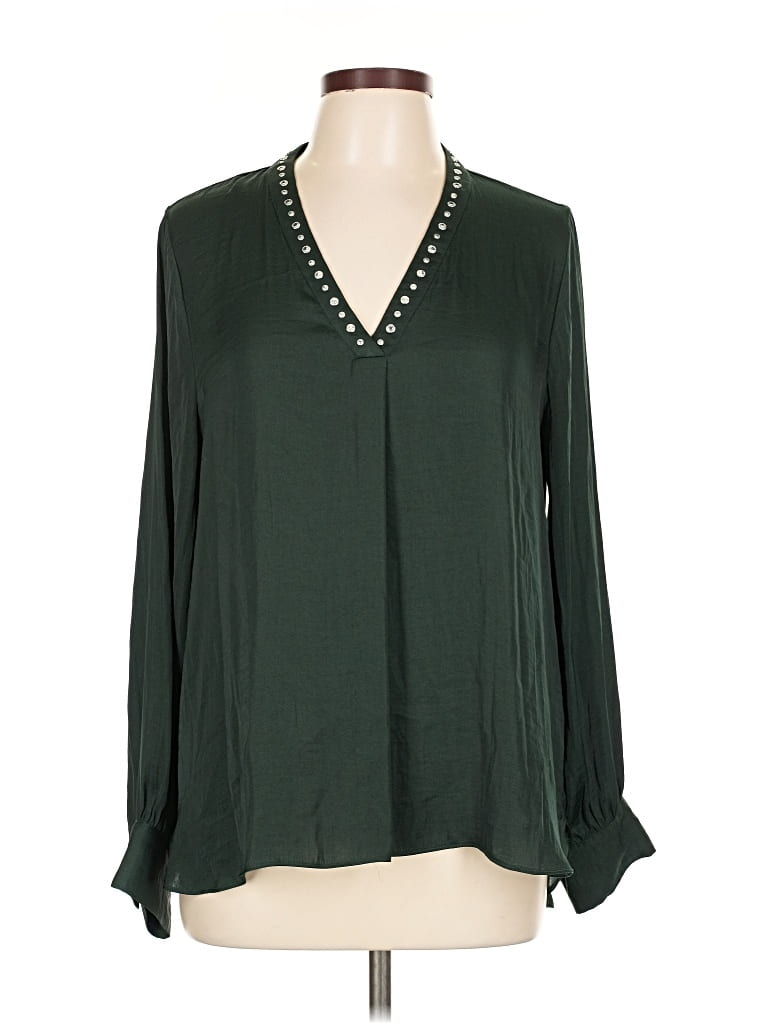Pre-owned Vince Camuto Long Sleeve Blouse In Green